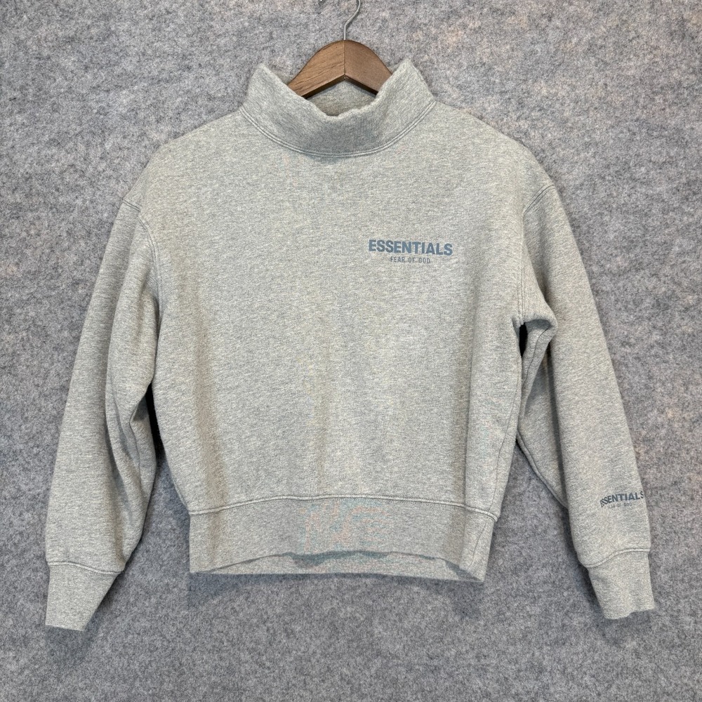 Fear of God Essentials Sweatshirt Youth Medium 8 Mock Neck Fleece‎ FOG Boys